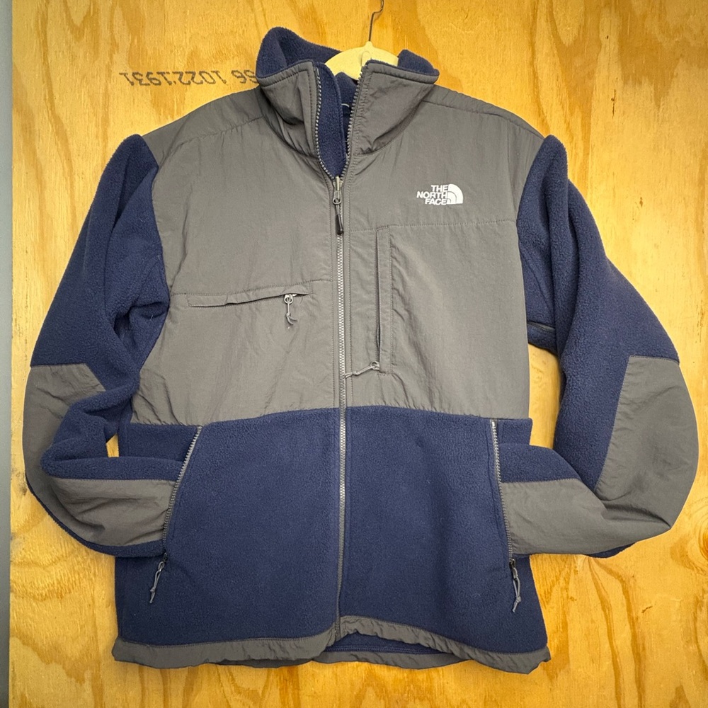 The North Face Jacket Fleece‎ Full Zip Gray Navy Blue Outdoors